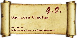 Gyuricza Orsolya névjegykártya