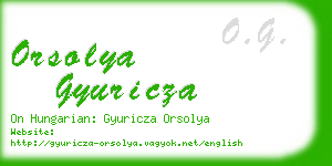 orsolya gyuricza business card